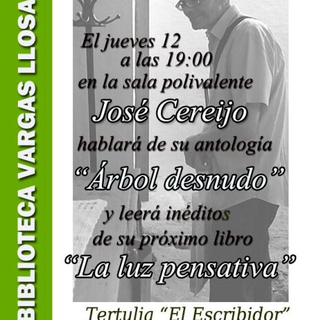 José Cereijo en la Tertulia ‘El Escribidor’ de la Biblioteca Vargas Llosa de Madrid