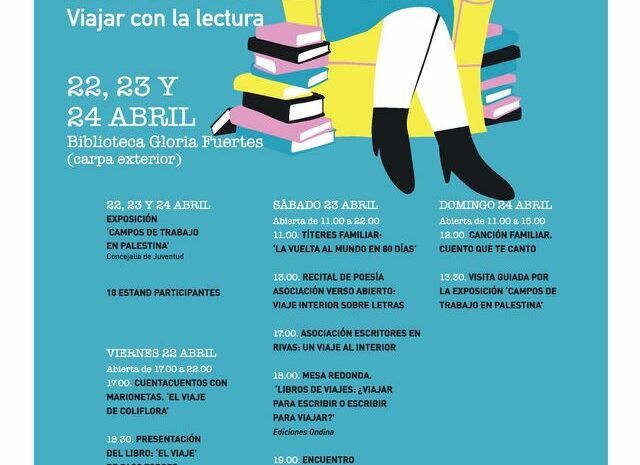 Feria del Libro de Rivas, desde el viernes 22 al domingo 24 de abril.