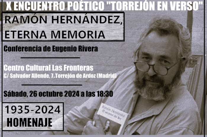 Conferencia de Eugenio Rivera sobre Ramón Hernández. Torrejón de Ardoz, 26 de octubre