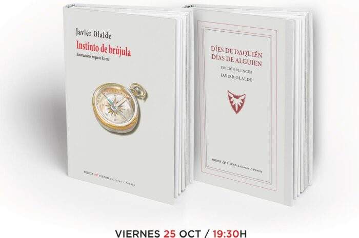 Presentación de los poemarios ‘Instinto de brújula’ y ‘Díes de daquién’, de Javier Olalde. Madrid, 25 de octubre