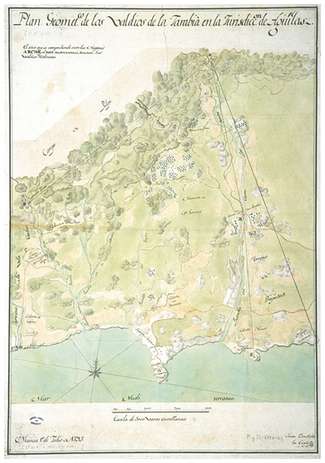Plano Geométrico de los valdios de Jaravía en la Jurisdicción de Águilas 1793